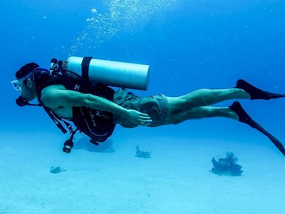 Diver with scuba gear