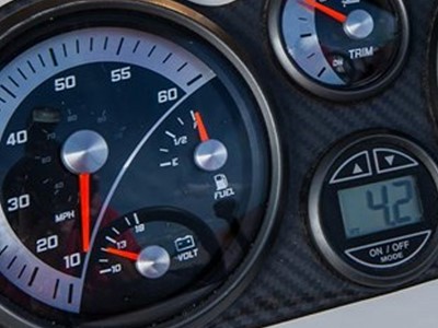 fuel gauge on a boat