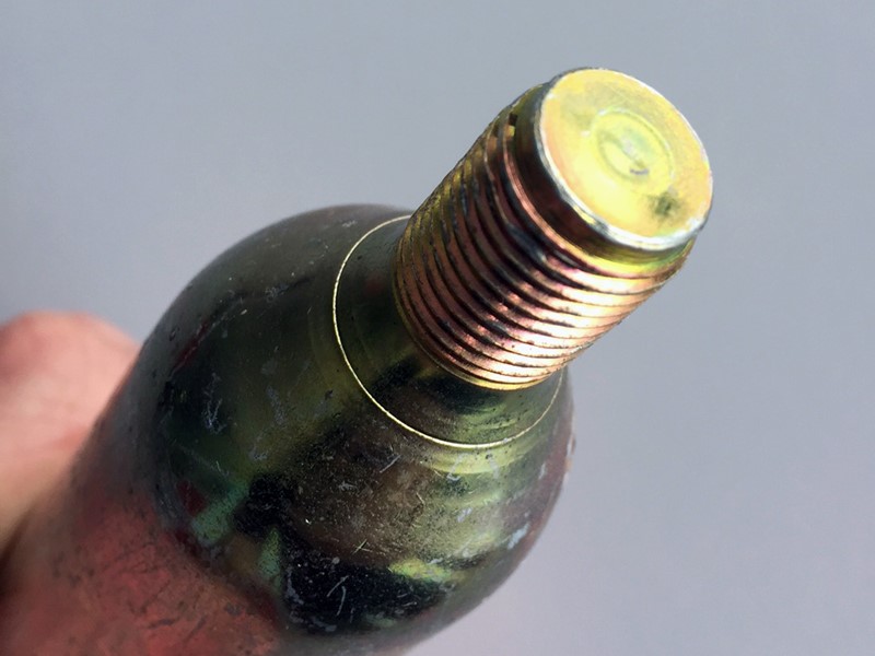 An unused (full) CO2 cylinder